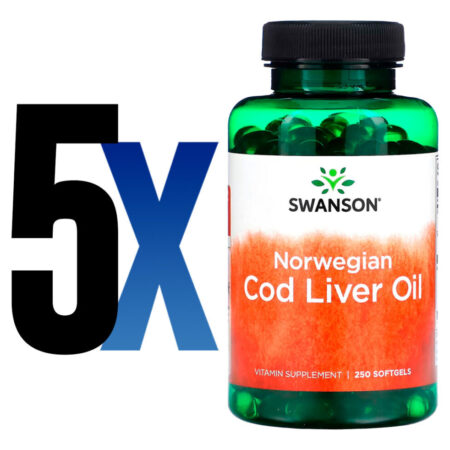 Óleo De Fígado Bacalhau 350mg Swanson 250 Soft Importado 5un - Imagem 2