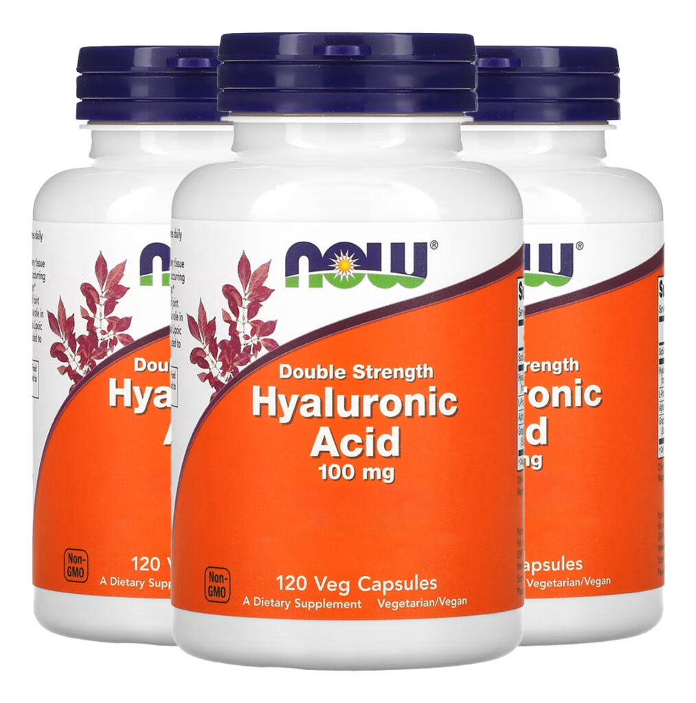 Ácido Hialurônico 100mg Now Foods 120 Cápsulas Importado 3un