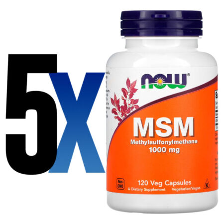 Msm 1000mg 120 Caps Importado 5un Now Foods - Imagem 2