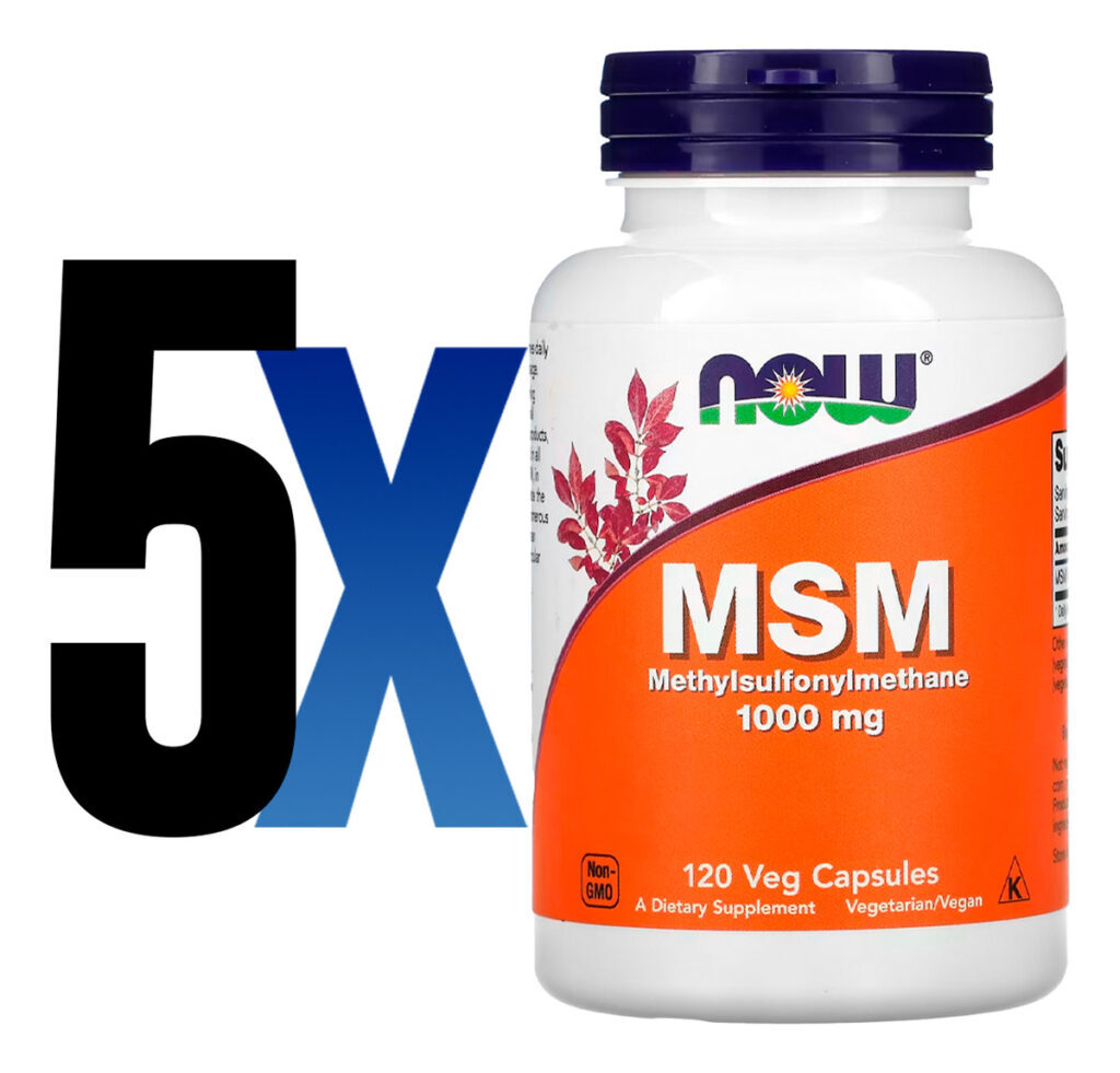 Msm 1000mg 120 Caps Importado 5un Now Foods - Imagem 2