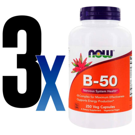 Vitamina B 50mg Now Foods Vitamin B-50 250 Veg Caps 3un - Imagem 2