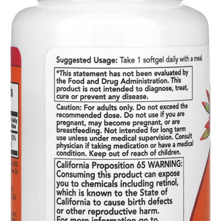 Vitamina A 7.500mcg Now Foods 100 Softgels + Porta Cápsulas - Imagem 3