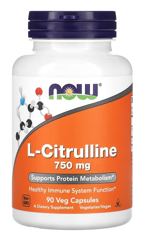 L-citrulina Citrulline 750mg 90 Cápsulas - Now Foods Sabor Sem Sabor