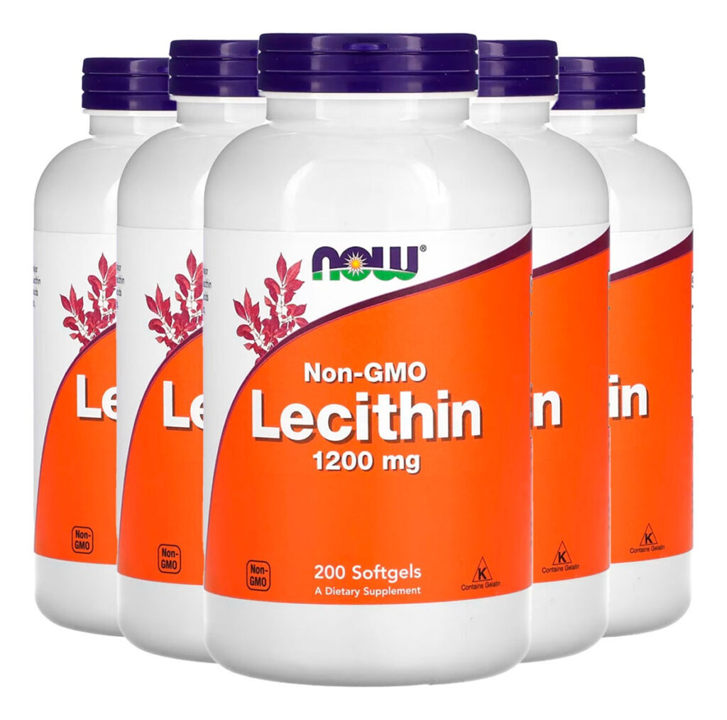 Lecitina 1200mg 200 Soft Importado 5un Now Foods