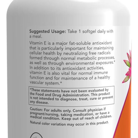Vitamina E-400 Now Foods D-alfa Tocoferol 250s Importado 3un - Imagem 4