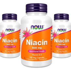 Niacina Vitamina B-3 500mg Now Foods Niacin 100 Veg Caps 3un