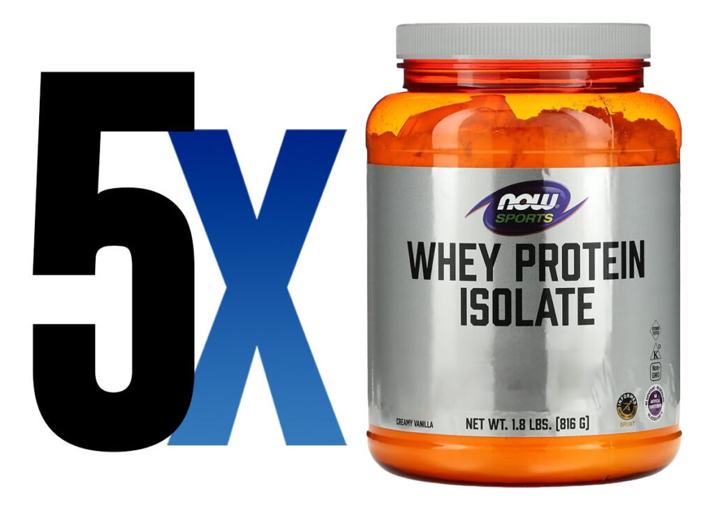 Whey Protein Pó 816 G Sabor Baunilha Importado 5un Now Foods - Imagem 2