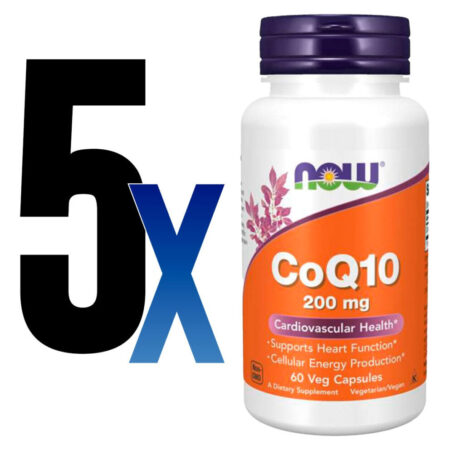 Coenzima Coq10 200mg 60 Veg Cáp Importado 5un Now Foods - Imagem 2
