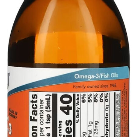 Ômega-3 Fish Oil 200ml Sabor Limão Importado 5un Now Foods - Imagem 4