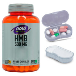 Hmb 500mg Vitamina D3 Now Foods 120cáps + Porta Cápsulas