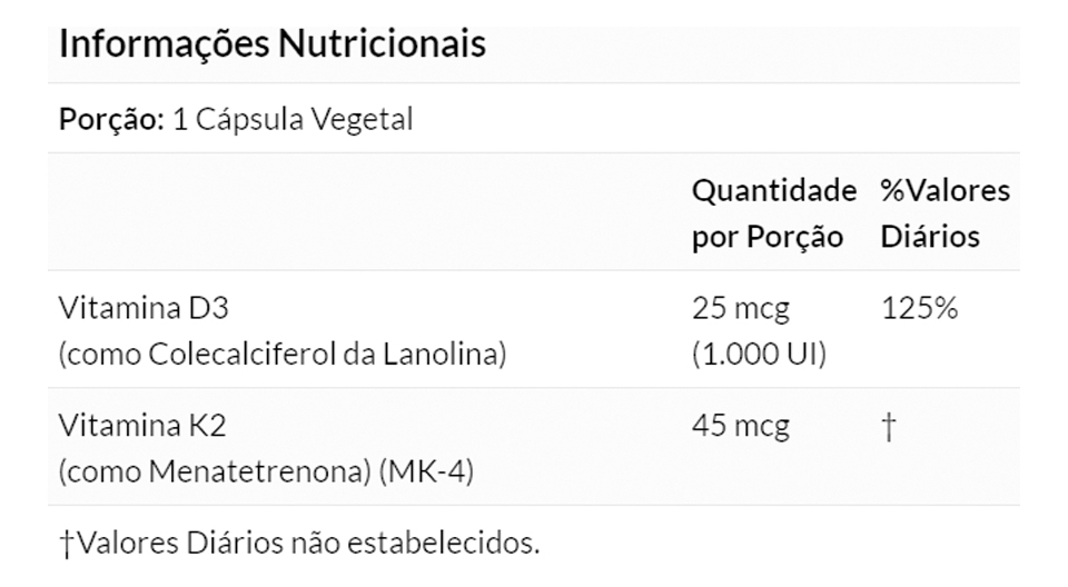 Vitamina D3 Com K2 45mg Now Foods 120 Cap + Porta Cápsulas - Imagem 4