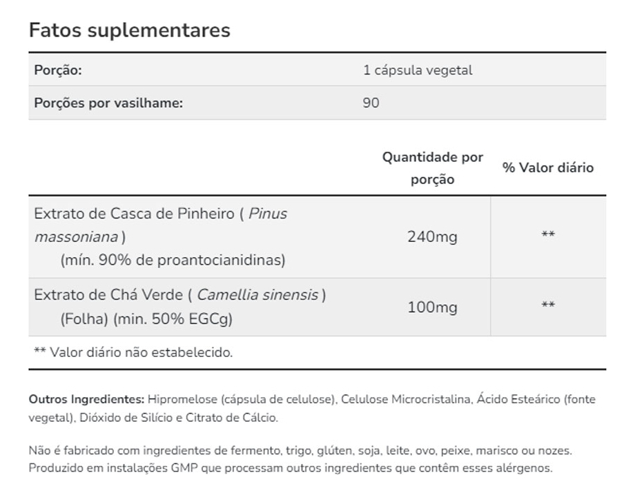 Now Foods Extrato Casca Pinheiro 240mg 90cáps Importado - Imagem 4