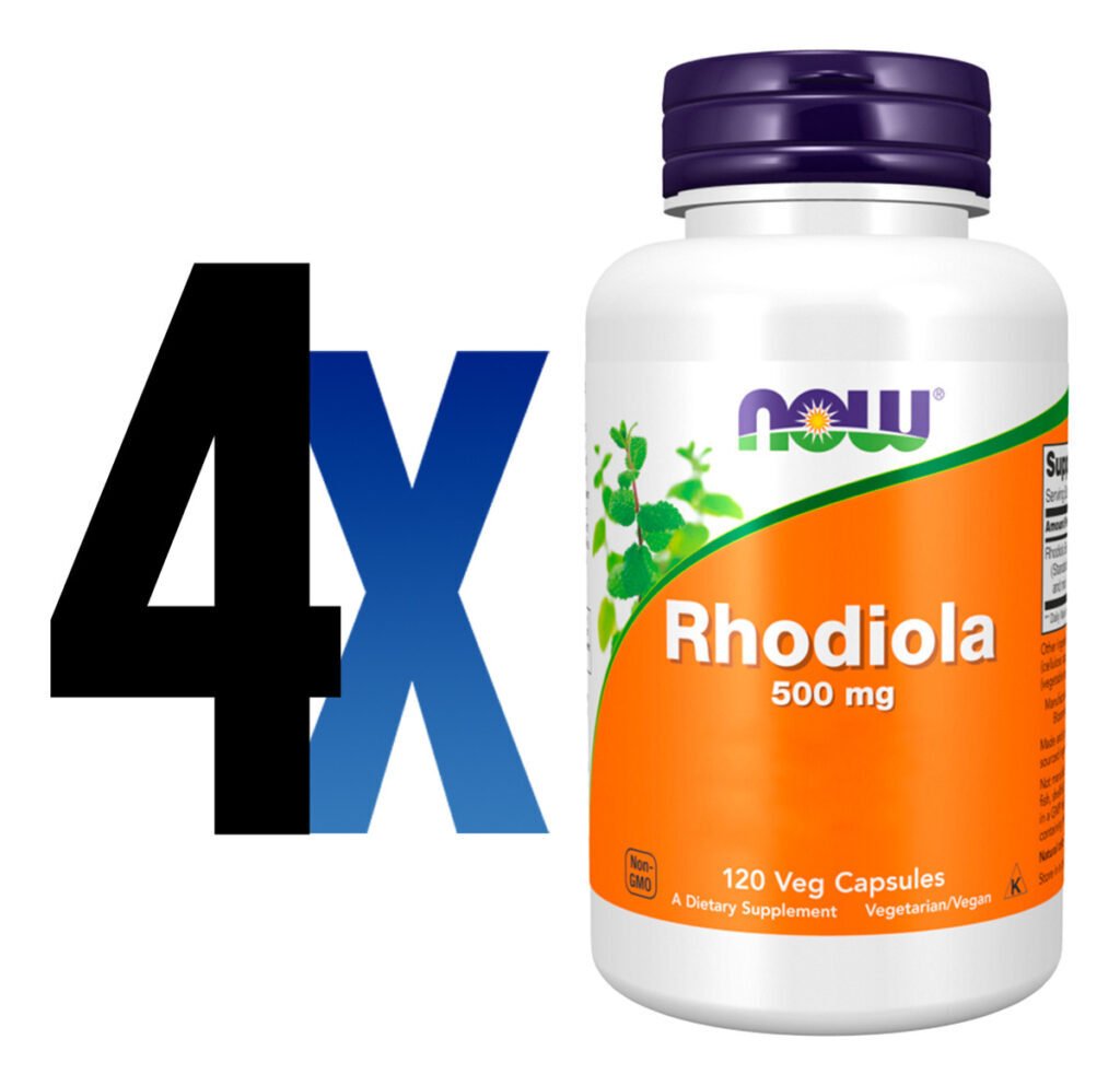 Extrato Rhodiola 500 Mg Now Foods 120 Veg Cáps Importado 4un - Imagem 2