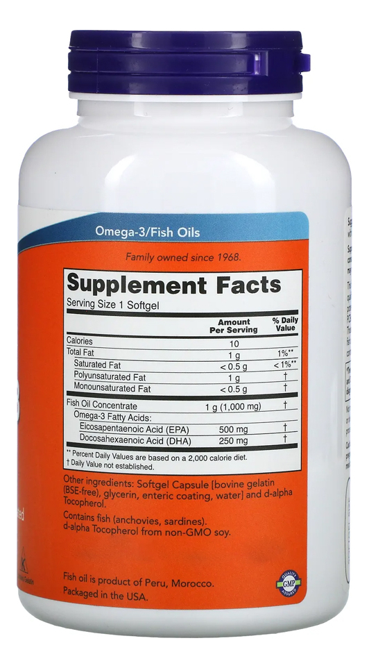 Ultra Omega 3 500epa/250dha 180soft Importado 4un Now Foods - Imagem 4