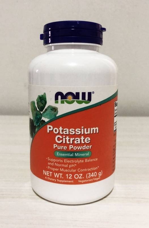 Potassium Citrate 340g - Potássio Citrato - Now Foods Usa Sabor Sem Sabor