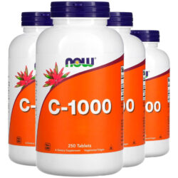 Vitamina C 1000mg+r. Mosqueta 250tab Importado 4un Now Foods