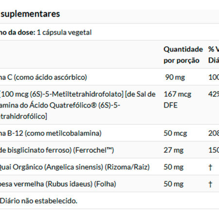 Iron Complex Caps Now Foods Glicinato 100 Caps Sabor Sem Sabor - Imagem 3