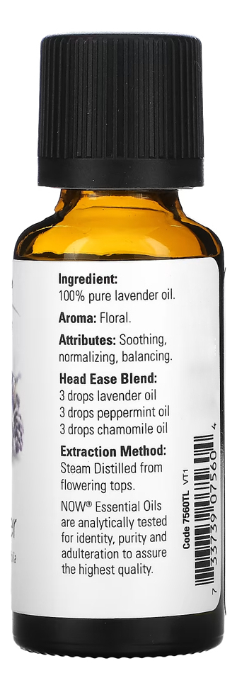 Now Foods Óleo Lavanda 30ml Essencial + Porta Cápsulas - Imagem 2