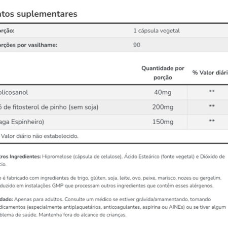 Policosanol 40mg Now Foods Dupla Força 90cáps Importado 5un - Imagem 5