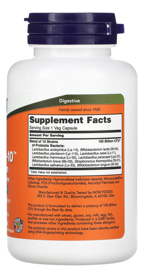 Probiotic-10 100bi 60 Veg Cápsulas Importado - Imagem 2