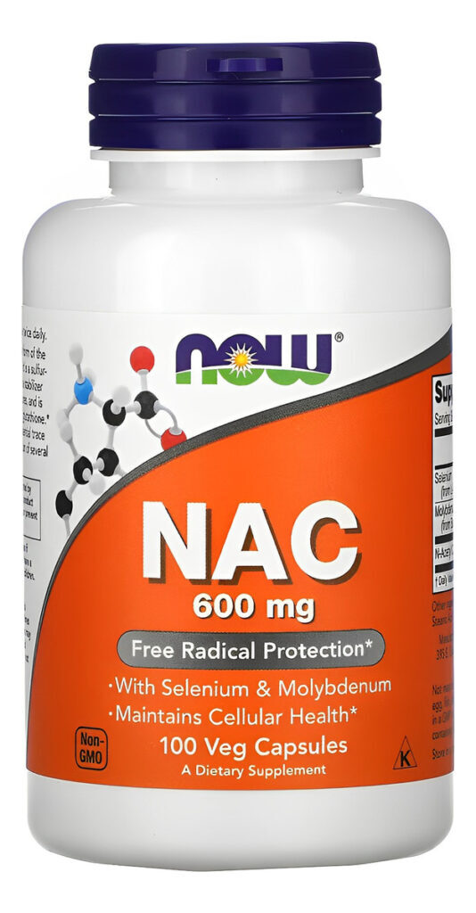 Nac 600mg N Acetil L Cisteina 100 Cap Cysteine Now Foods Sabor Sem Sabor