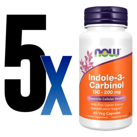 Indole-3-carbinol Now Foods 200mg 60veg Caps 5un - Imagem 2