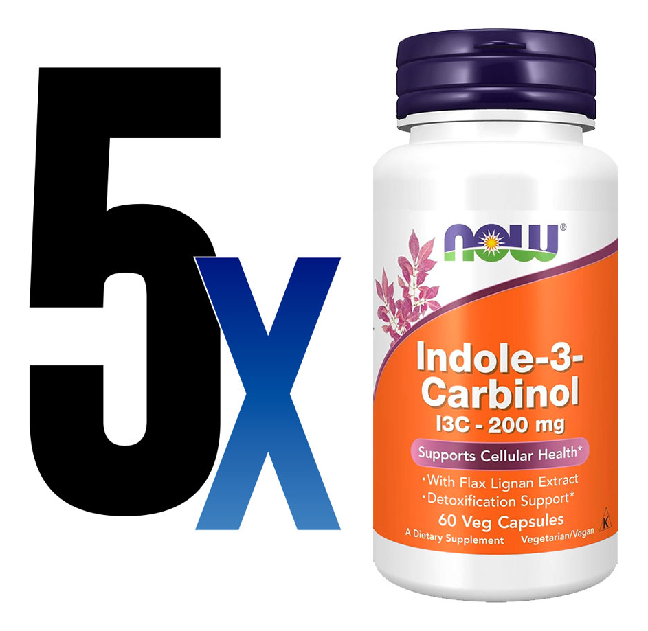 Indole-3-carbinol Now Foods 200mg 60veg Caps 5un - Imagem 2