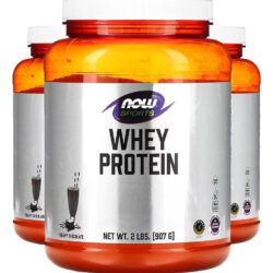 Whey Protein Em Pó 907 G Chocolate Importado 3un Now Foods