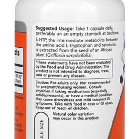 5 Htp 100mg Now Foods 60 Veg Caps 2un - Imagem 5