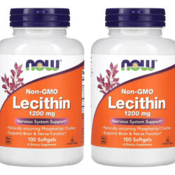 Lecitina Lecithin 1200mg Now Foods 100cap Softgels 2un