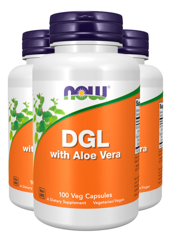 Dgl 400mg Now Food Com Aloe Vera 100 Caps Importado 3un