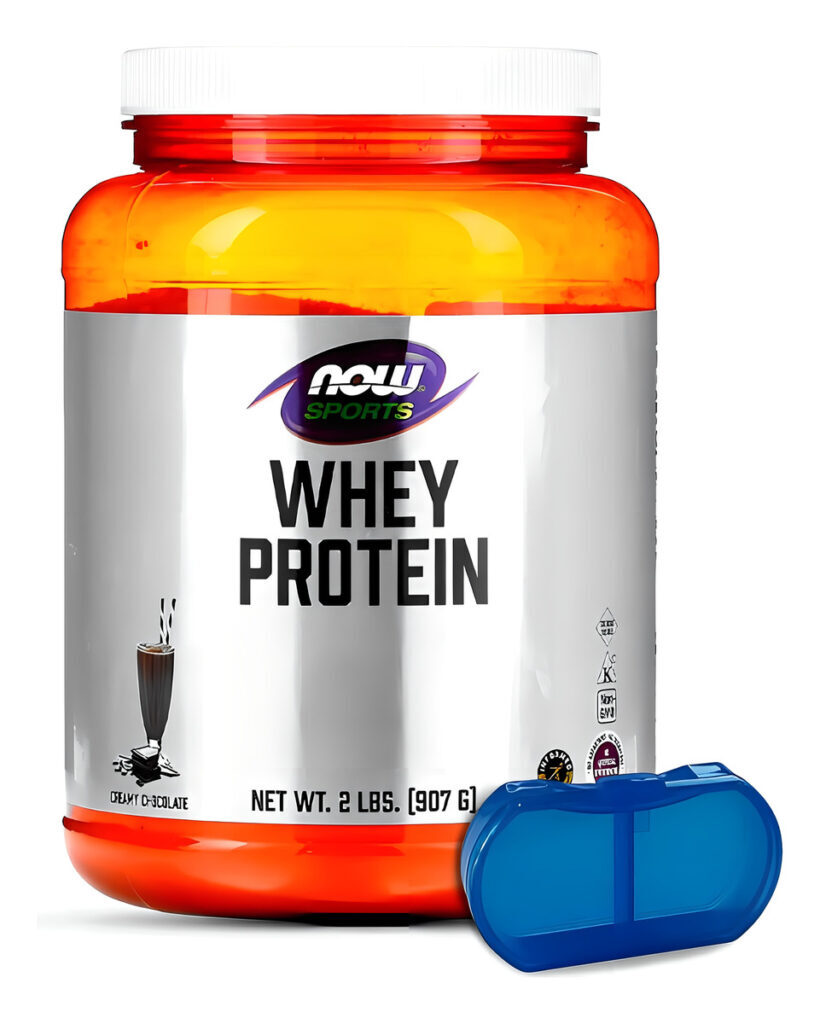 Whey Protein Em Pó Now Foods 907g Chocolate +porta Cápsulas