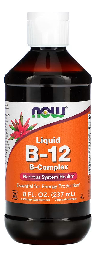 Complexo De Vitamina B-12 Now Foods 237 Ml Importado