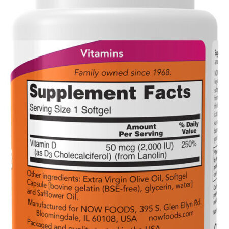 Suplemento En Cápsulas Moles Now Bone & Immune Health Vitamina D3 De 120 Un - Imagem 2
