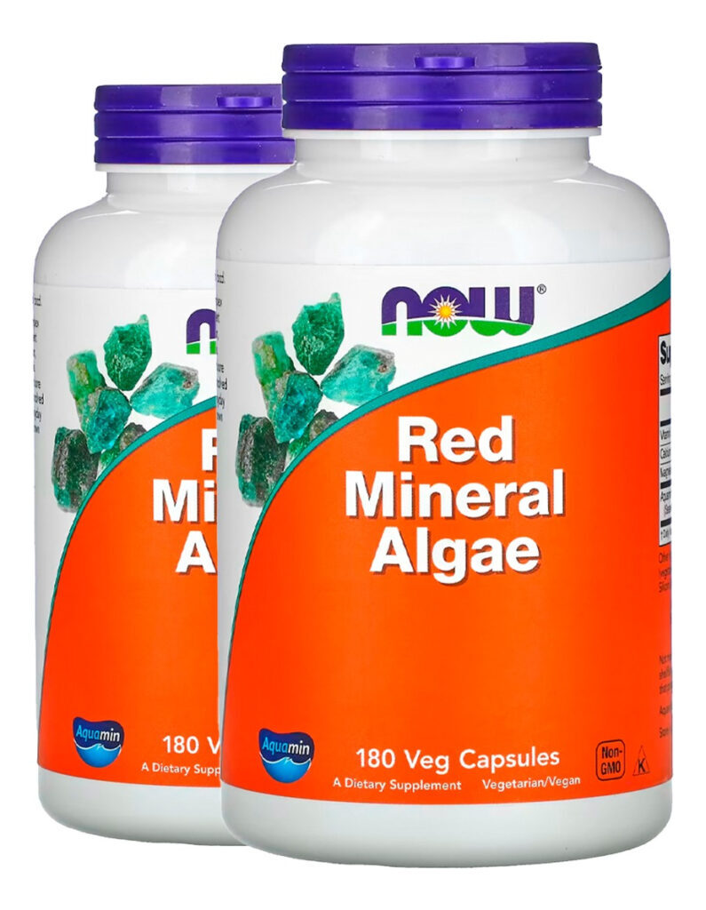 Minerais Algas Vermelhas 180 Cáps Importado 2un Now Foods