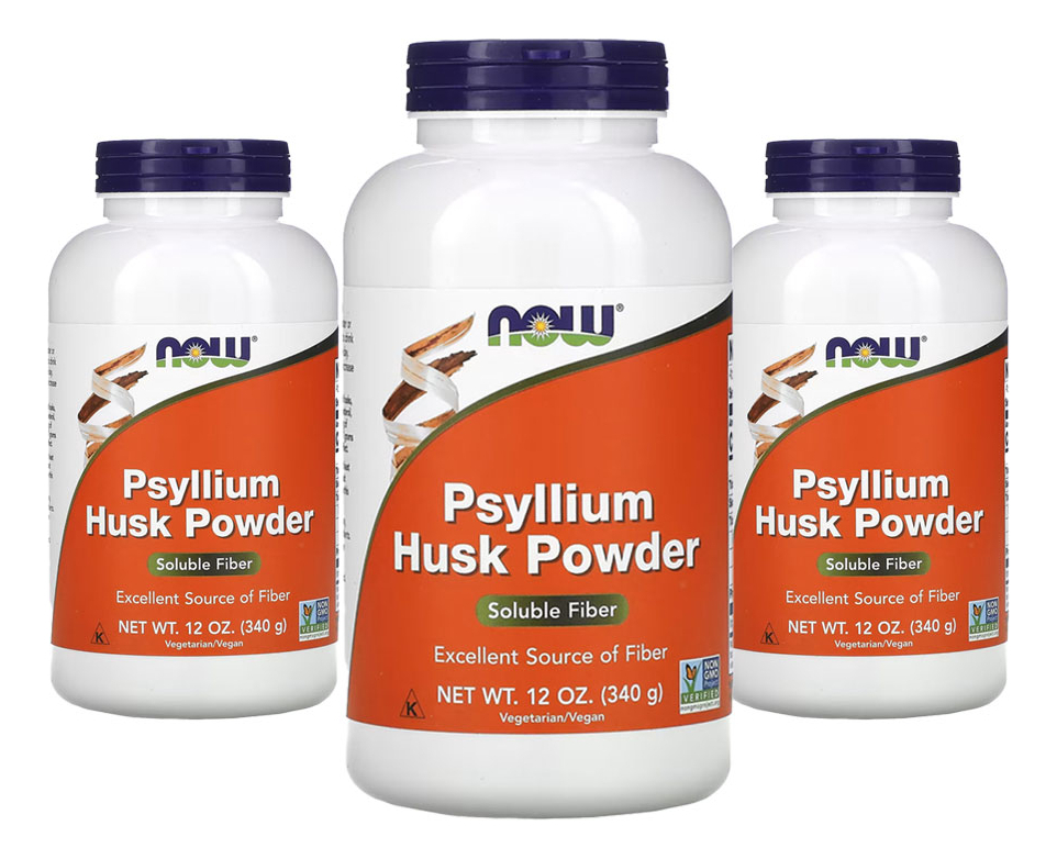 Pó De Casca De Psyllium 340g Now Foods Psyllium 3un