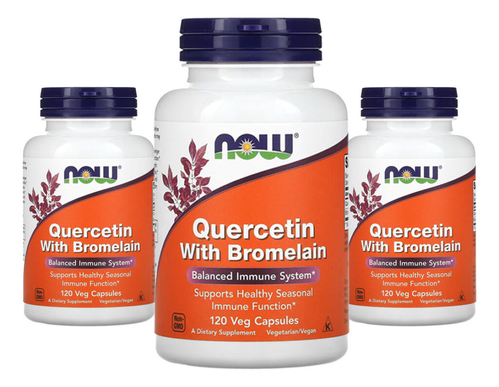 Quercetina 800mg Now Foods Bromelaína 120veg Cap 3un