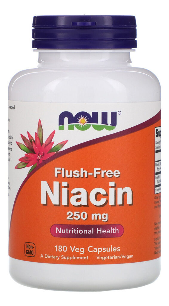 Niacina 250 Mg Sem Rubor 180 Cápsulas Now Foods - Imp Eua Sabor Without Flavor - Imagem 2