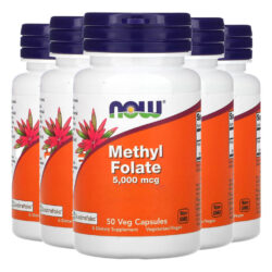 Folato De Methyl 5000mcg Now Foods 50 Cápsulas Importado 5un