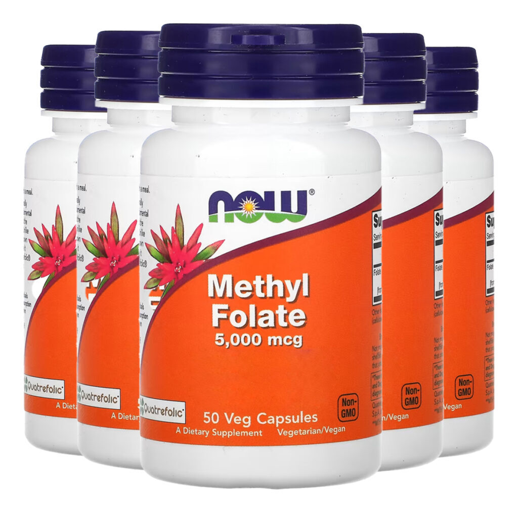 Folato De Methyl 5000mcg Now Foods 50 Cápsulas Importado 5un