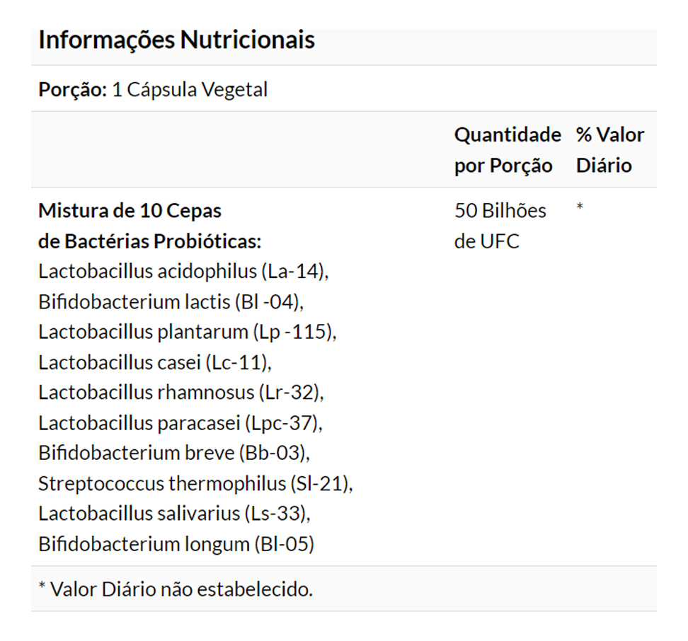 Probiótico-10 50 Bilhões 50veg Cáps Importado - Imagem 4