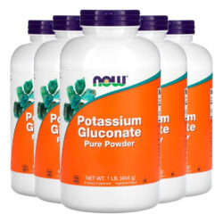 Potássio Gluconato Pó 454 Gramas Importado 5un Now Foods