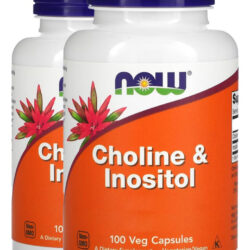 Colina E Inositol 250/250mg 100 Cáps Importado 2un Now Foods