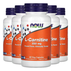 L-carnitina 250mg Now Foods 60 Cápsulas Importado 5un
