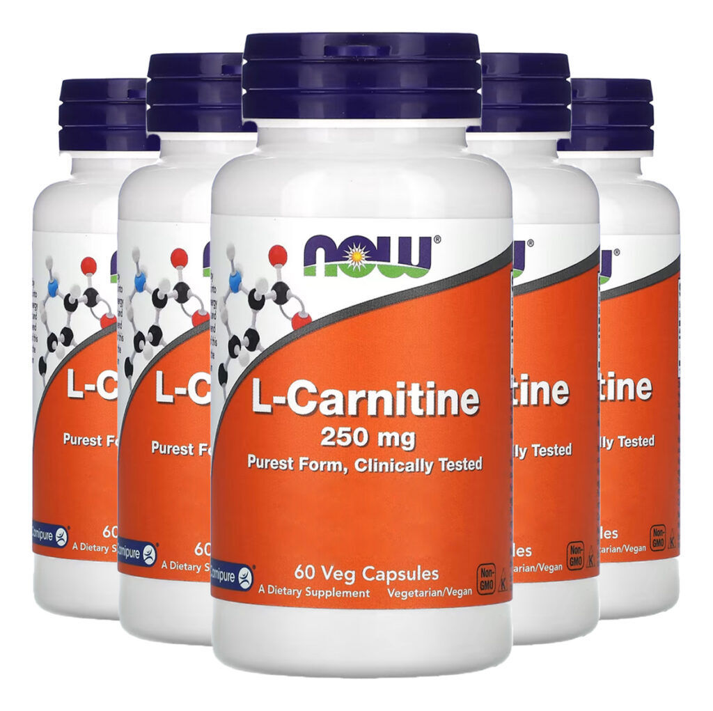 L-carnitina 250mg Now Foods 60 Cápsulas Importado 5un
