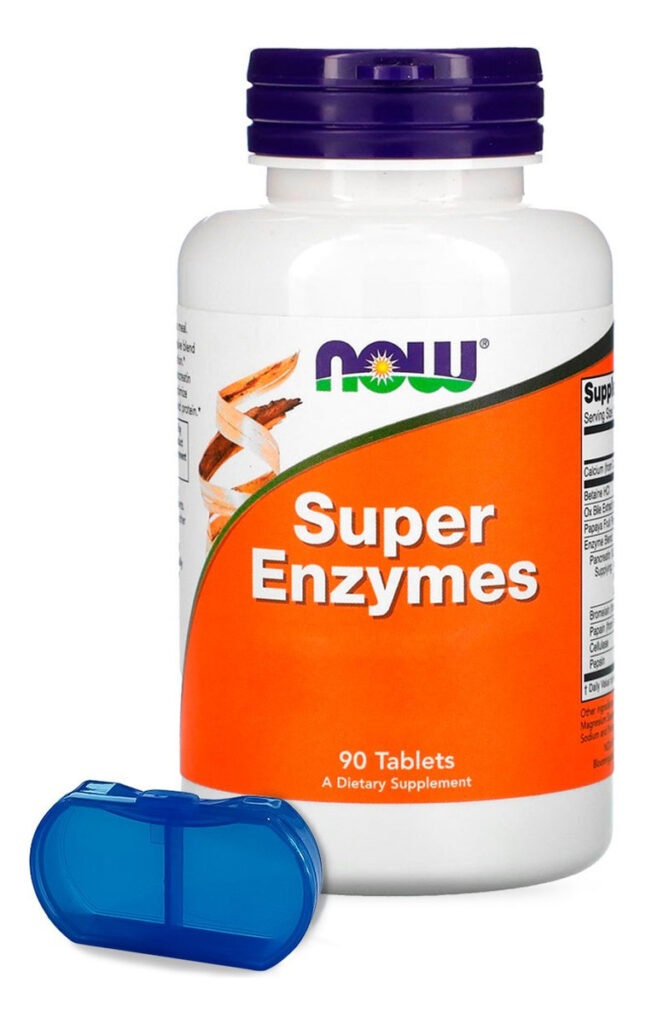 Super Enzimas Digestivas Now Foods 90tabls + Porta Cápsulas
