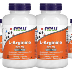 L-arginina 500mg Now Foods L-arginine 250 Veg Caps 4un