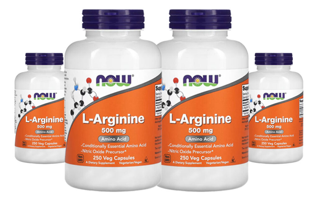 L-arginina 500mg Now Foods L-arginine 250 Veg Caps 4un