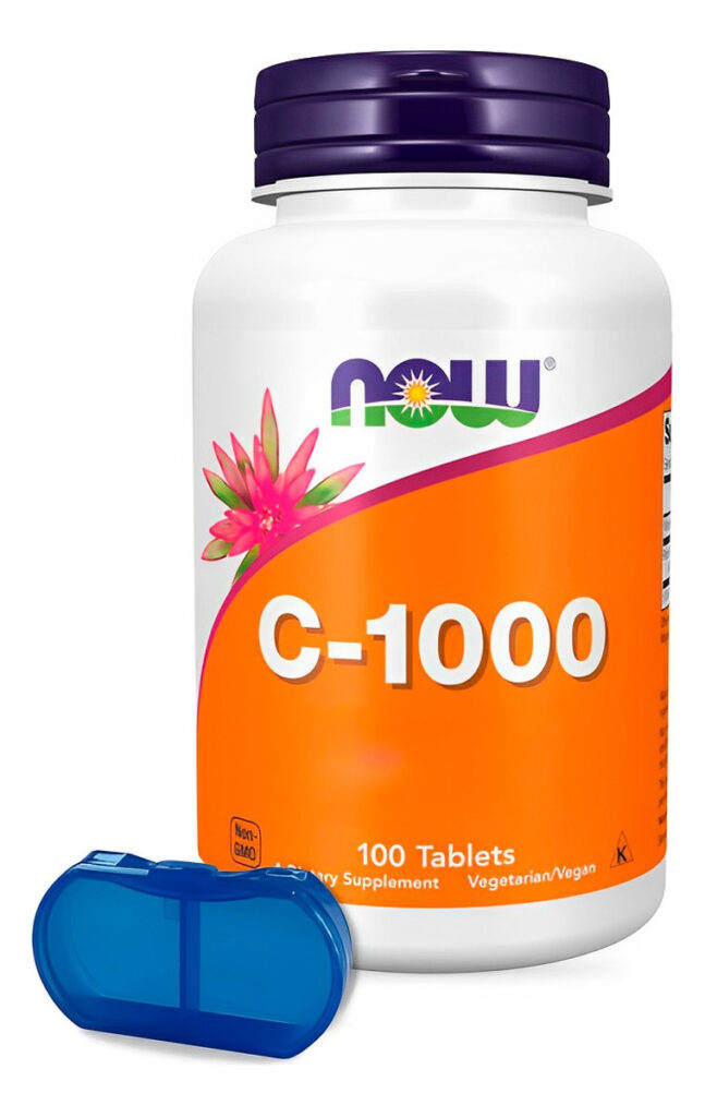 Vitamina C 1000mg E Rosa Mosqueta Now Foods 100tab