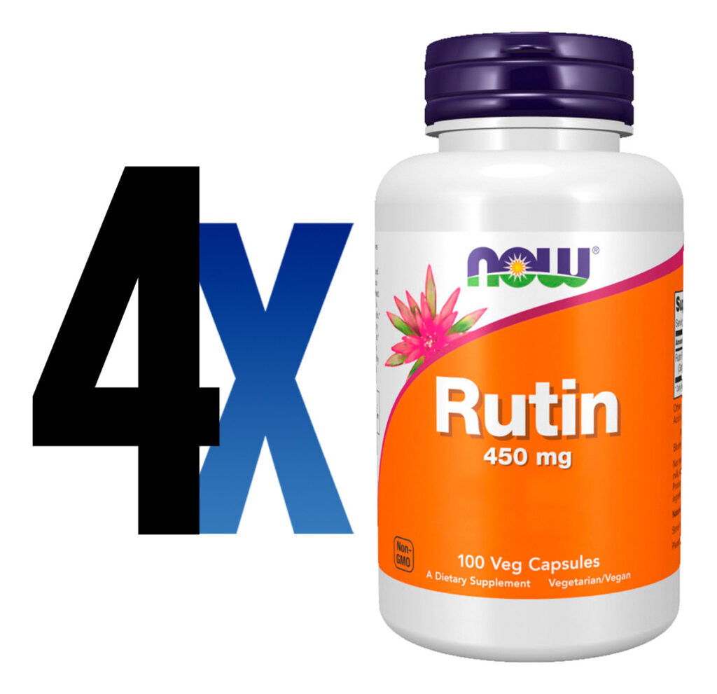Rutina 450mg Now Foods Ritin 100cáps Importado 4un - Imagem 2